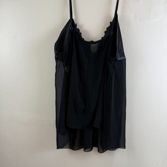 Vintage Y2K Babydoll Tank Top V Neck Fairy Sheer Lace Whimsigoth Linea Donatella - Picture 5 of 10